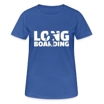 Longboard - Frauen T-Shirt atmungsaktiv - Royalblau - Vorne - AI Model Female 172 light (172cm)