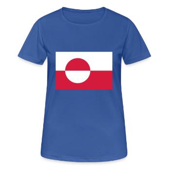 Flagge Grönland; Greenland - T-shirt respirant Femme - bleu royal - Devant - AI Model Female 172 light (172cm)