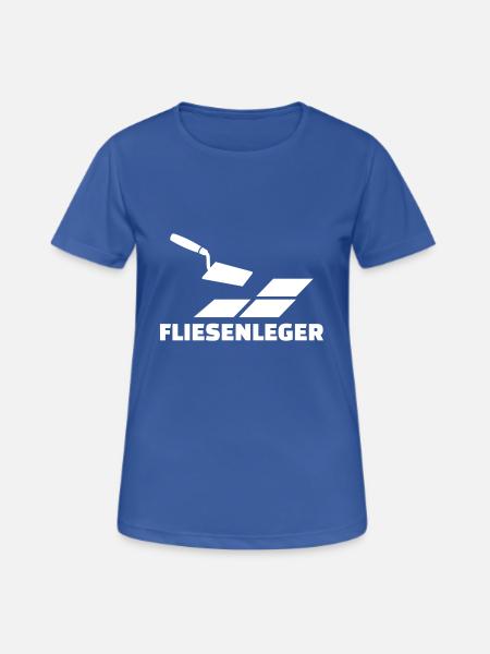 Fliesenleger - Frauen T-Shirt atmungsaktiv - Royalblau