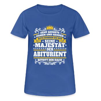Seine Majestät der Abiturient - Frauen T-Shirt atmungsaktiv - Royalblau - Vorne - AI Model Female 172 light (172cm)