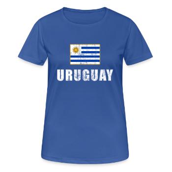 Uruguay fans football jersey Uruguayan fans - Women's Breathable T-Shirt - royal blue - Front - AI Model Female 172 light (172cm)