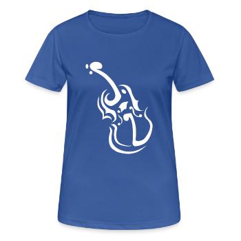 Violin Clipart Notes - Frauen T-Shirt atmungsaktiv - Royalblau - Vorne - AI Model Female 172 light (172cm)