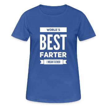 Meilleur père Papa et Furzer - T-shirt respirant Femme - bleu royal - Devant - AI Model Female 172 light (172cm)