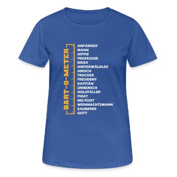 Bart O mètres - T-shirt respirant Femme - bleu royal - Devant - AI Model Female 172 light (172cm)