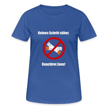 Rauchfrei - Frauen T-Shirt atmungsaktiv - Royalblau - Vorne - AI Model Female 172 light (172cm)