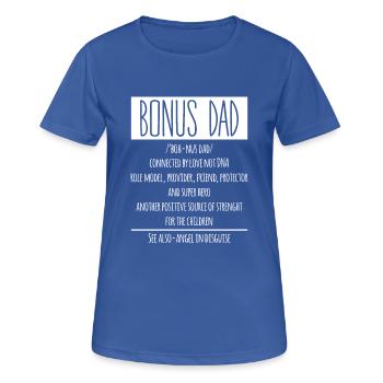 T-shirt de définition de beau-père de bonus de père - T-shirt respirant Femme - bleu royal - Devant - AI Model Female 172 light (172cm)