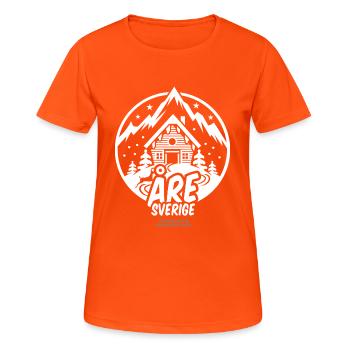 Åre Sweden Ski Resort - Women's Breathable T-Shirt - neon orange - Front - AI Model Female 172 dark (172cm)