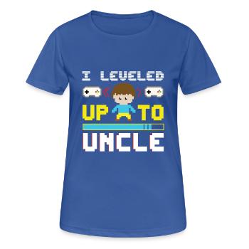 Level Up Zum Onkel - Frauen T-Shirt atmungsaktiv - Royalblau - Vorne - AI Model Female 172 light (172cm)