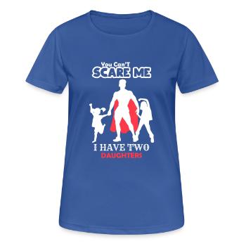 Papa Ich Habe Zwei Töchter - Frauen T-Shirt atmungsaktiv - Royalblau - Vorne - AI Model Female 172 light (172cm)