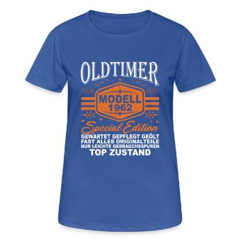 Modèle de voitures anciennes 1962 - 59e anniversaire - T-shirt respirant Femme - bleu royal - Devant - AI Model Female 172 light (172cm)