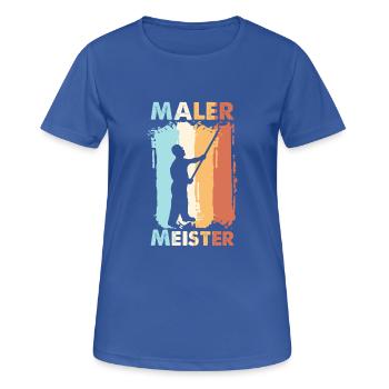 Malermeister Maler Lackierer Retro - Frauen T-Shirt atmungsaktiv - Royalblau - Vorne - AI Model Female 172 light (172cm)