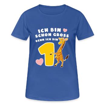 1 Jahr alt - Frauen T-Shirt atmungsaktiv - Royalblau - Vorne - AI Model Female 172 light (172cm)