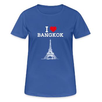 J’aime Bangkok Cool Tour Eiffel Thaïlande Amoureux - T-shirt respirant Femme - bleu royal - Devant - AI Model Female 172 light (172cm)