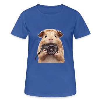 Meerschweinchen - Frauen T-Shirt atmungsaktiv - Royalblau - Vorne - AI Model Female 172 light (172cm)