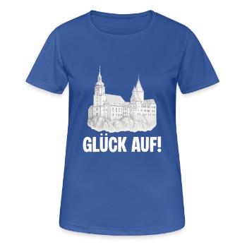 Schwarzenberg Glueck auf - Frauen T-Shirt atmungsaktiv - Royalblau - Vorne - AI Model Female 172 light (172cm)