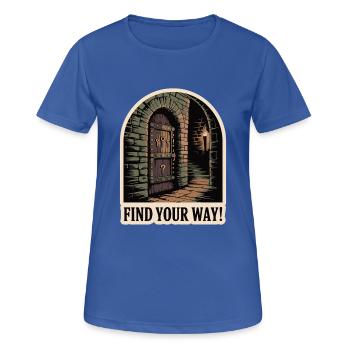 TROUVEZ VOTRE CHEMIN - T-shirt respirant Femme - bleu royal - Devant - AI Model Female 172 light (172cm)