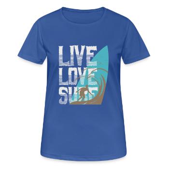 Bold Surfer Lifestyle Design Bold Surfer - Women's Breathable T-Shirt - royal blue - Front - AI Model Female 172 light (172cm)