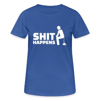 Shit happens - Frauen T-Shirt atmungsaktiv - Royalblau - Vorne - AI Model Female 172 light (172cm)