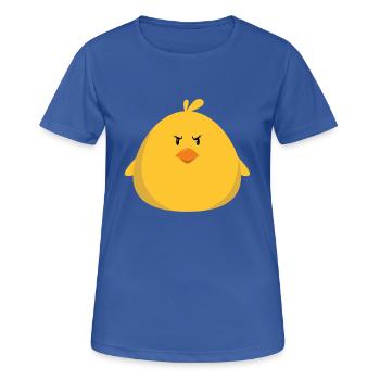 Poussin en colère - T-shirt respirant Femme - bleu royal - Devant - AI Model Female 172 light (172cm)