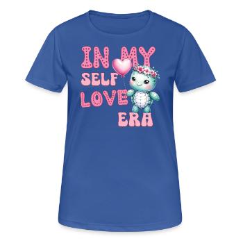 Cute Valentine's day Turtle - In my self love - Women's Breathable T-Shirt - royal blue - Front - AI Model Female 172 light (172cm)
