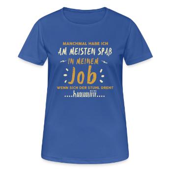 Spass im Job - Frauen T-Shirt atmungsaktiv - Royalblau - Vorne - AI Model Female 172 light (172cm)