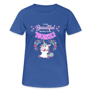 licorne licorne - T-shirt respirant Femme - bleu royal - Devant - AI Model Female 172 light (172cm)