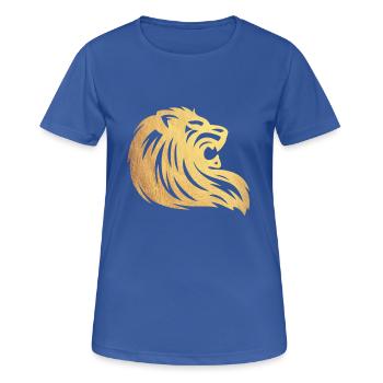 Lion d'or - T-shirt respirant Femme - bleu royal - Devant - AI Model Female 172 light (172cm)