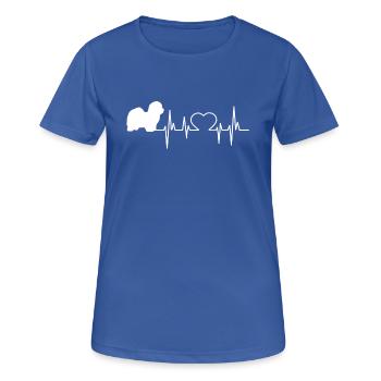 Shirt Coton de Tulear cadeau - T-shirt respirant Femme - bleu royal - Devant - AI Model Female 172 light (172cm)
