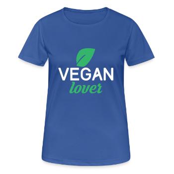amant végétalien - T-shirt respirant Femme - bleu royal - Devant - AI Model Female 172 light (172cm)