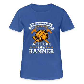 travailleur de la construction marteau - T-shirt respirant Femme - bleu royal - Devant - AI Model Female 172 light (172cm)