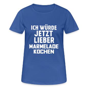 MARMELADE KOCHEN - Frauen T-Shirt atmungsaktiv - Royalblau - Vorne - AI Model Female 172 light (172cm)