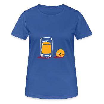Mourning orange orange juice - Women's Breathable T-Shirt - royal blue - Front - AI Model Female 172 light (172cm)