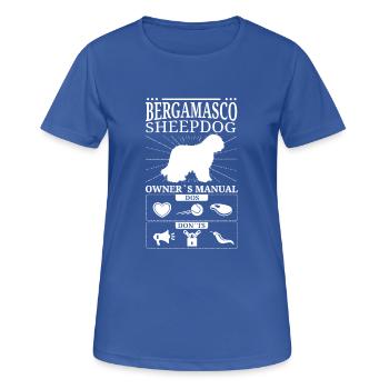 Bergamasker Hirtenhund Besitzer Geschenk - Frauen T-Shirt atmungsaktiv - Royalblau - Vorne - AI Model Female 172 light (172cm)