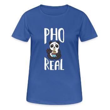 Pho-echte Panda-Suppe-vietnamesisches Nahrungsmittelgeschenk - Frauen T-Shirt atmungsaktiv - Royalblau - Vorne - AI Model Female 172 light (172cm)