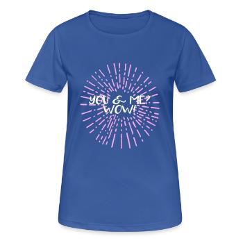 vous et moi wow valentines cadeau jour - T-shirt respirant Femme - bleu royal - Devant - AI Model Female 172 light (172cm)