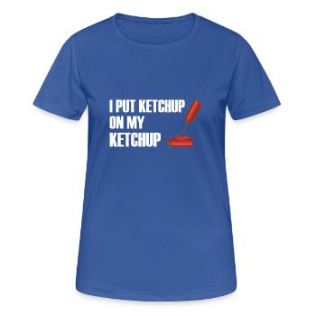 Cadeau de ketchup pour l'amant de ketchup - T-shirt respirant Femme - bleu royal - Devant - AI Model Female 172 light (172cm)