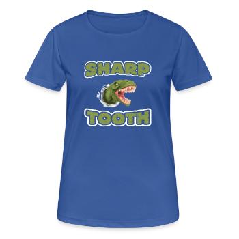 Shap Tooth Dinosaur - T-shirt respirant Femme - bleu royal - Devant - AI Model Female 172 light (172cm)