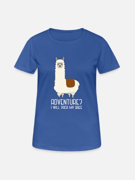 Adventure Alpaca | funny and sweet - Women's Breathable T-Shirt - royal blue