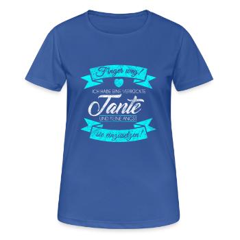 verrückte Tante Geschenk Baby Strample Body - Frauen T-Shirt atmungsaktiv - Royalblau - Vorne - AI Model Female 172 light (172cm)