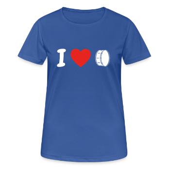 J'aime l'amour kit tambour du tambour du tambour .png - T-shirt respirant Femme - bleu royal - Devant - AI Model Female 172 light (172cm)