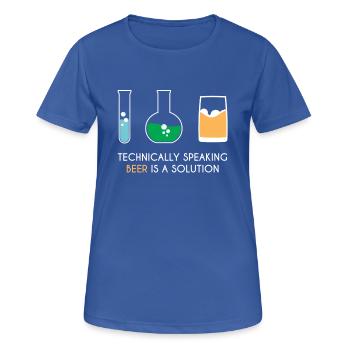 Bière - Bière - buveurs de bière - Chimie - Cadeau - T-shirt respirant Femme - bleu royal - Devant - AI Model Female 172 light (172cm)