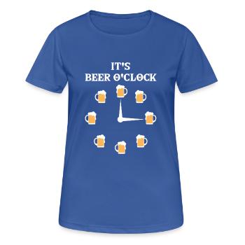 Bière - Bière - buveurs de bière - verre de bière - cadeau - T-shirt respirant Femme - bleu royal - Devant - AI Model Female 172 light (172cm)