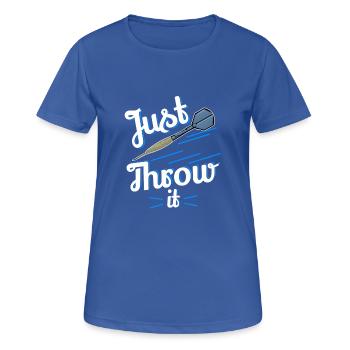 Dart Geschenk Design für Darter - Frauen T-Shirt atmungsaktiv - Royalblau - Vorne - AI Model Female 172 light (172cm)