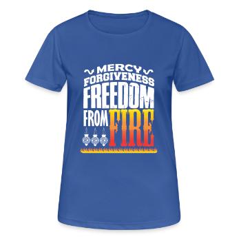 Ramadan - T-shirt respirant Femme - bleu royal - Devant - AI Model Female 172 light (172cm)