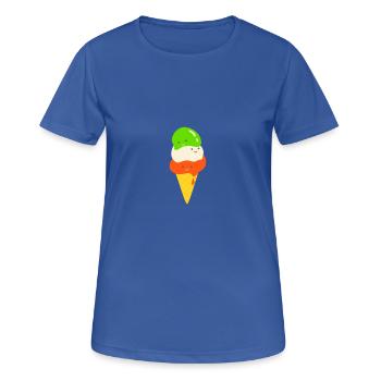Italienisches Eis Gelato Waffel Geschenk Sommer - Frauen T-Shirt atmungsaktiv - Royalblau - Vorne - AI Model Female 172 light (172cm)