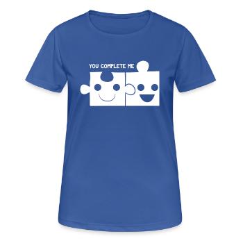 Jigsaw Puzzle - Puzzlen - Partnerlook - Frauen T-Shirt atmungsaktiv - Royalblau - Vorne - AI Model Female 172 light (172cm)