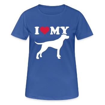 English Pointer - Women's Breathable T-Shirt - royal blue - Front - AI Model Female 172 light (172cm)