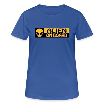 AUSLÄNDER AN BORD - Frauen T-Shirt atmungsaktiv - Royalblau - Vorne - AI Model Female 172 light (172cm)