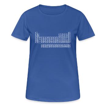 periodische weißen - Frauen T-Shirt atmungsaktiv - Royalblau - Vorne - AI Model Female 172 light (172cm)