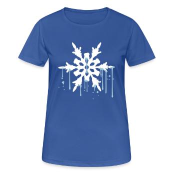 eau graffiti gouttes d'eau fondu cool victoire - T-shirt respirant Femme - bleu royal - Devant - AI Model Female 172 light (172cm)